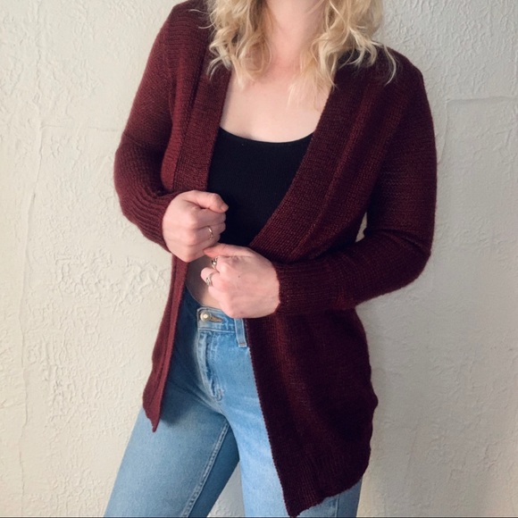 Soft Maroon Cardigan - Picture 2 of 3